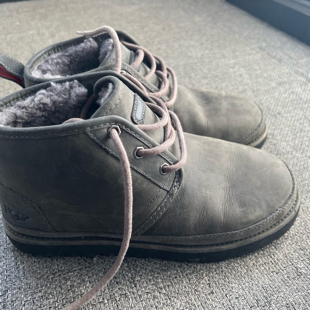 UGG Gray Fur-Lined  UGG Neumel Chukka Boot